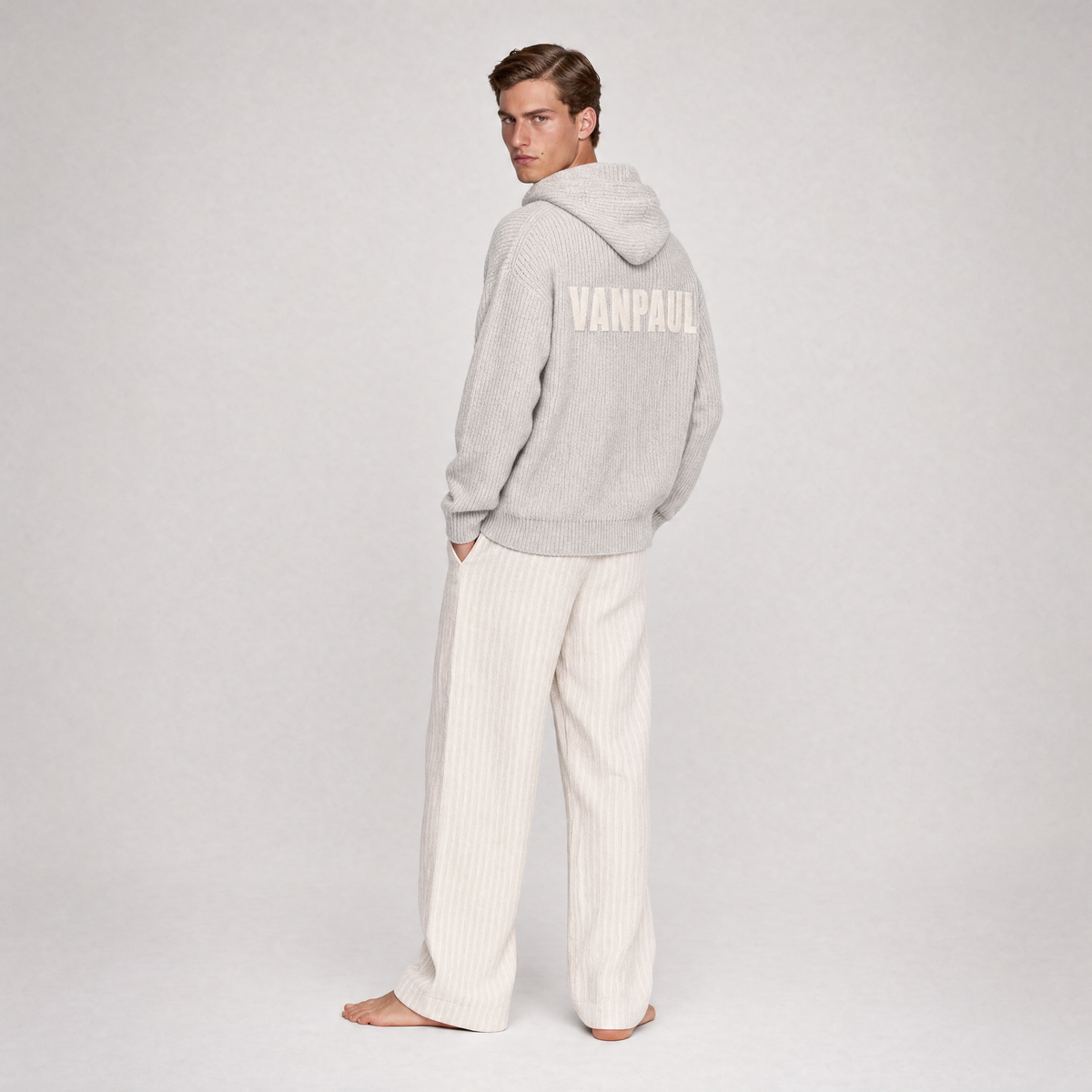 Ribbed wool Hoodie