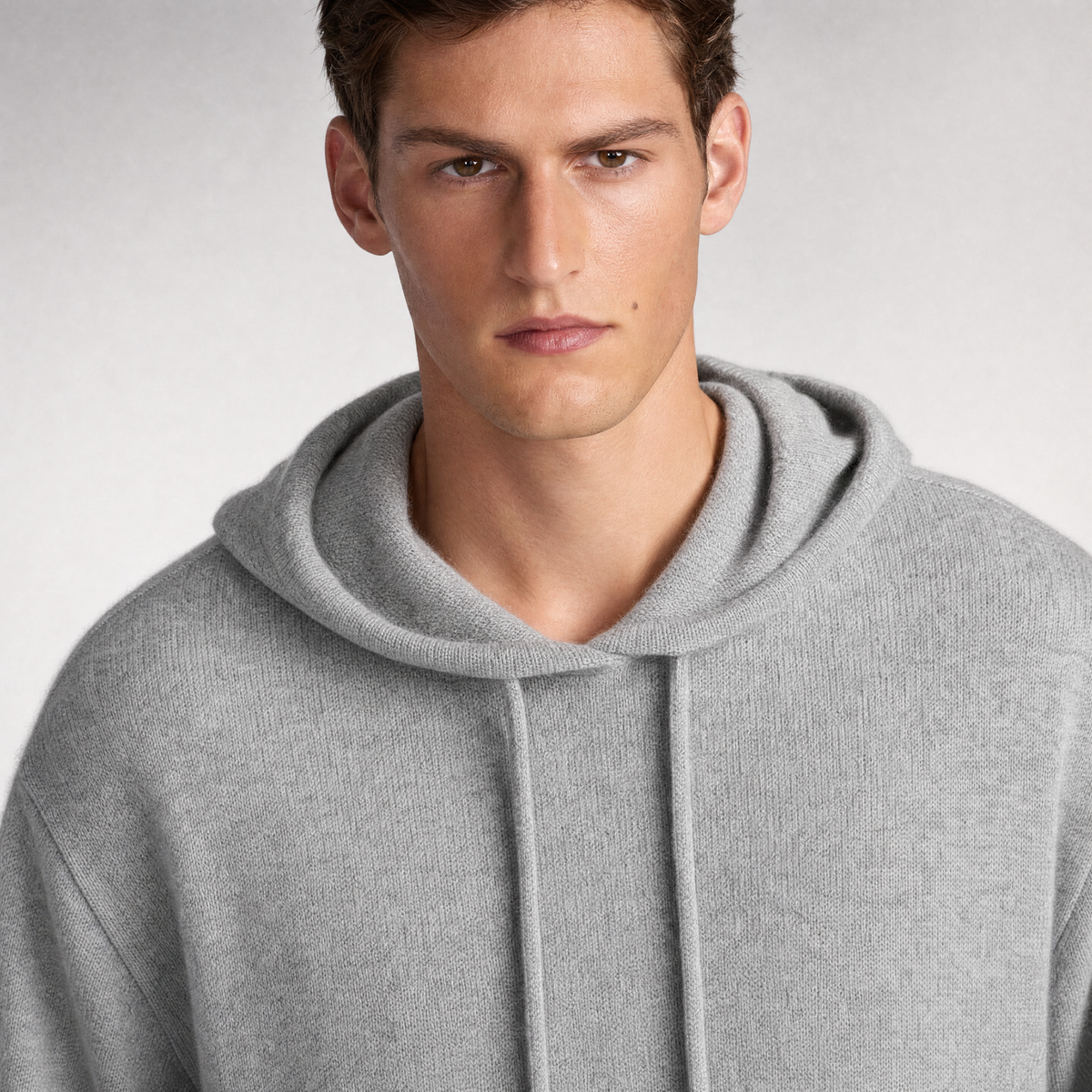 Cashmere hooded jersey